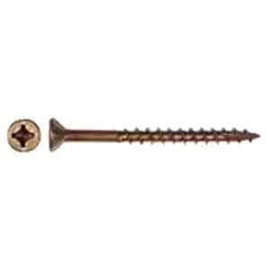 #8 x 2-1/2" Flat Head Assembly Screw, Combo Drive Coarse Thread with Nibs and Regular Point, Lubricated, Box of 2.5 Thousand by Wurth