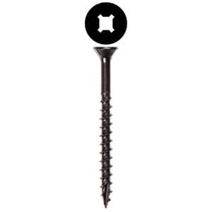 #8 x 2-1/2" Flat Head Assembly Screw, Combo Drive Coarse Thread with Nibs and Type 17 Auger Point, Zinc, Box of 2.5 Thousand by Wurth