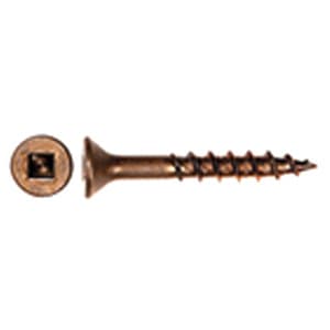 #8 x 2-1/2" Flat Head Assembly Screw, Square Drive Coarse Thread and Regular Point, Lubricated, Box of Thousand by Wurth