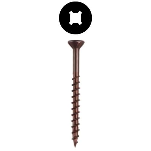 #8 x 2-1/2" Flat Head Assembly Screw, Combo Drive Turbo Thread with Nibs and Regular Point, Lubricated, Box of Thousand by Wurth