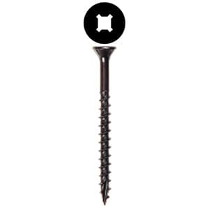 #8 x 2-1/4" Flat Head Assembly Screw, Combo Drive Coarse Thread with Nibs and Type 17 Auger Point, Zinc, Box of 3.5 Thousand by Wurth