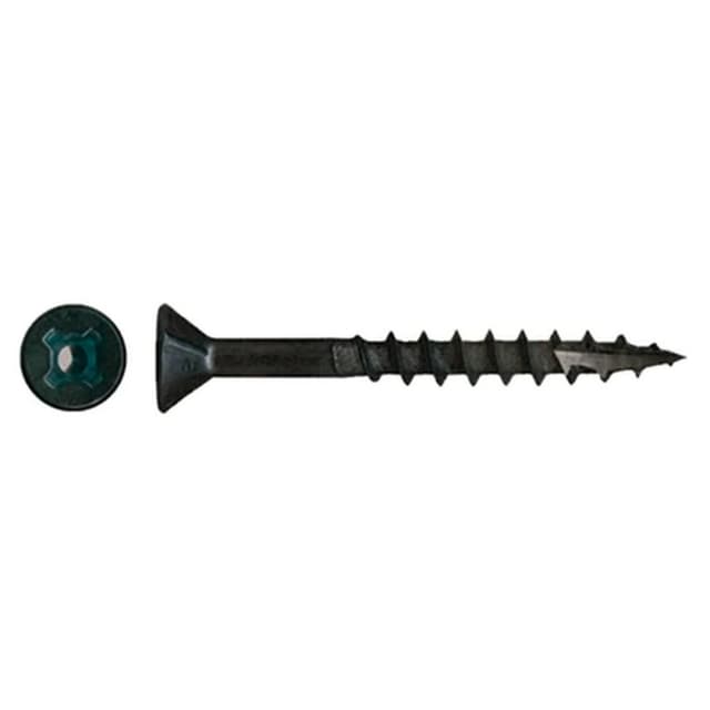Würth #8 Flat Head Combo Drive Type 17 Auger Point Black Assembly Screw