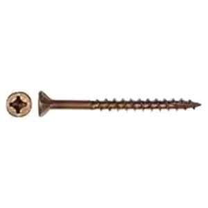 #8 x 3" Flat Head Assembly Screw, Combo Drive Coarse Thread with Nibs and Regular Point, Lubricated, Box of 1.5 Thousand by Wurth