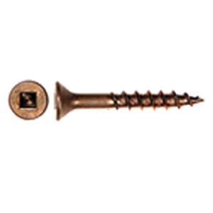 #8 x 3" Flat Head Assembly Screw, Square Drive Coarse Thread and Regular Point, Lubricated, Box of 1.5 Thousand by Wurth