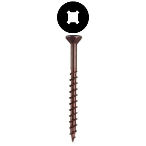 #8 x 3" Flat Head Assembly Screw, Combo Drive Turbo Thread with Nibs and Regular Point, Lubricated, Box of Thousand by Wurth