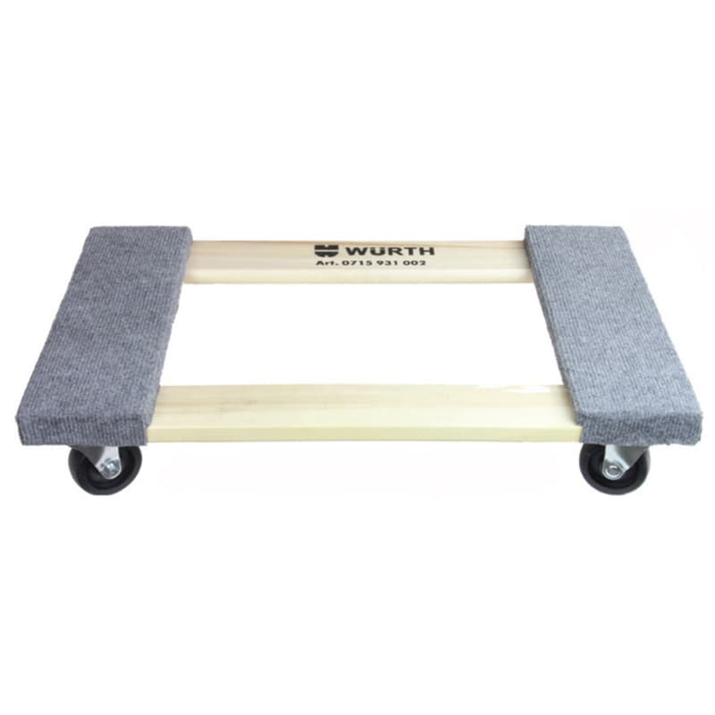 Heavy Duty 4-Wheel Dolly with Open Deck, 1000lb Capacity