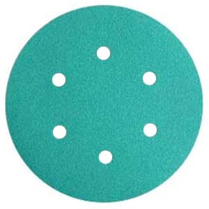 6" Emerald Hook & Loop 600 Grit L01818 6 Holes Sanding Disc, Aluminum Oxide on Film (50/Box)