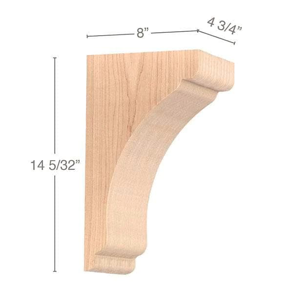Shaker Corbel, Maple, 14-5/32" Tall, PRO Value
