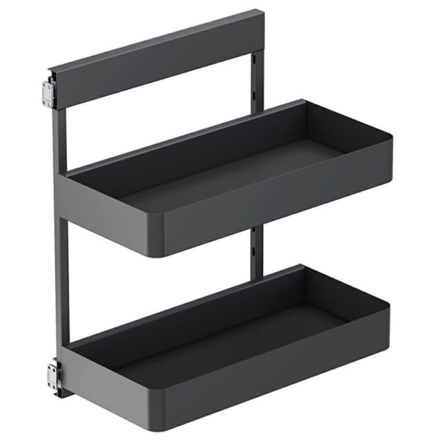 SUB Side Planero Base Cabinet Organizer, 2-Tier Carbon Steel Gray, Vauth-Sagel