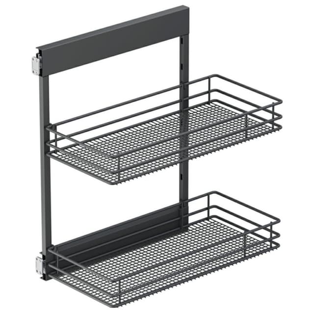 SUB Side Saphir Base Cabinet 3-Tier Organizer, Carbon Steel gray, Vauth-Sagel