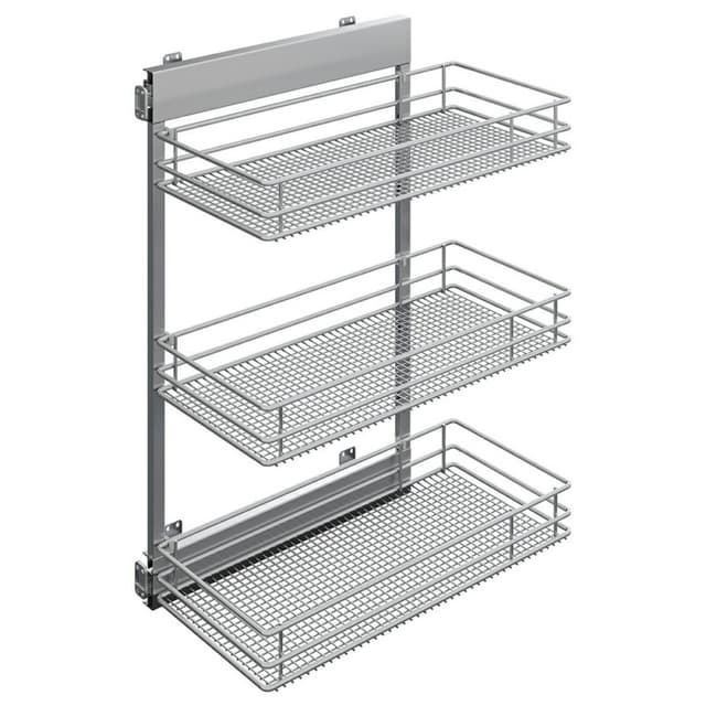 SUB Side Saphir Base Cabinet 3-Tier Organizer, Platinum, Vauth-Sagel