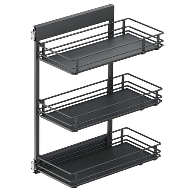 SUB Side Scalea Base Cabinet 3-Tier Organizer, Carbon Steel Gray, Vauth-Sagel