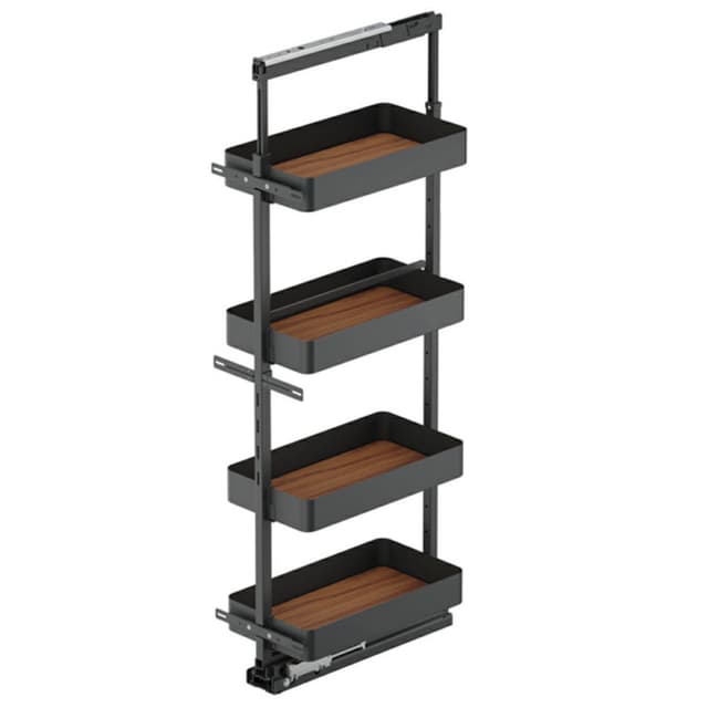 Vauth-Sagel TAL Pantry 4-Shelf Walnut Planero Basket Pull-Out
