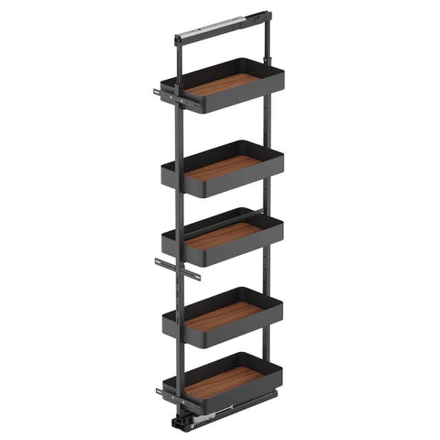 Vauth-Sagel TAL Pantry 5-Shelf Walnut Planero Basket Pull-Out