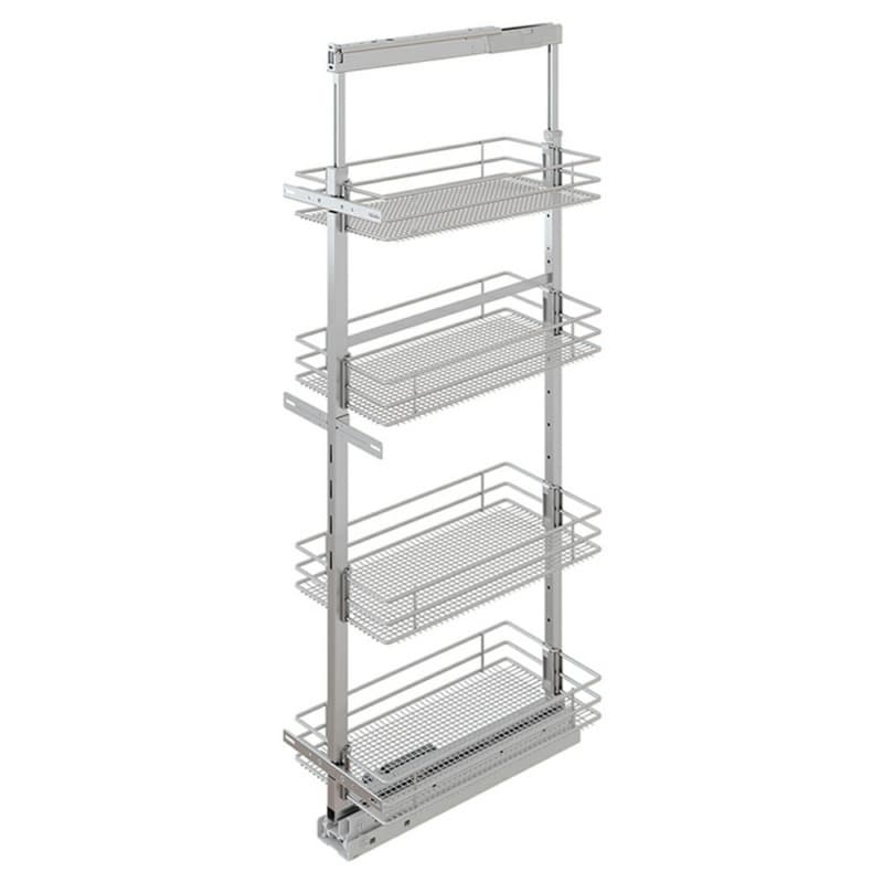 17.50" x 67" 4-Shelf Saphir Pantry Pull-Out with Soft-Closing, Platinum