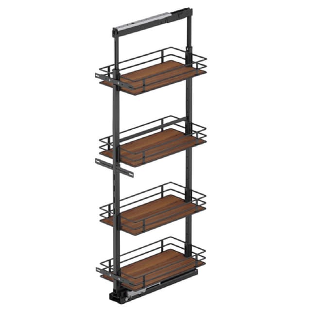 Vauth-Sagel TAL Pantry 4-Shelf Scalea Walnut Basket Pull-Out