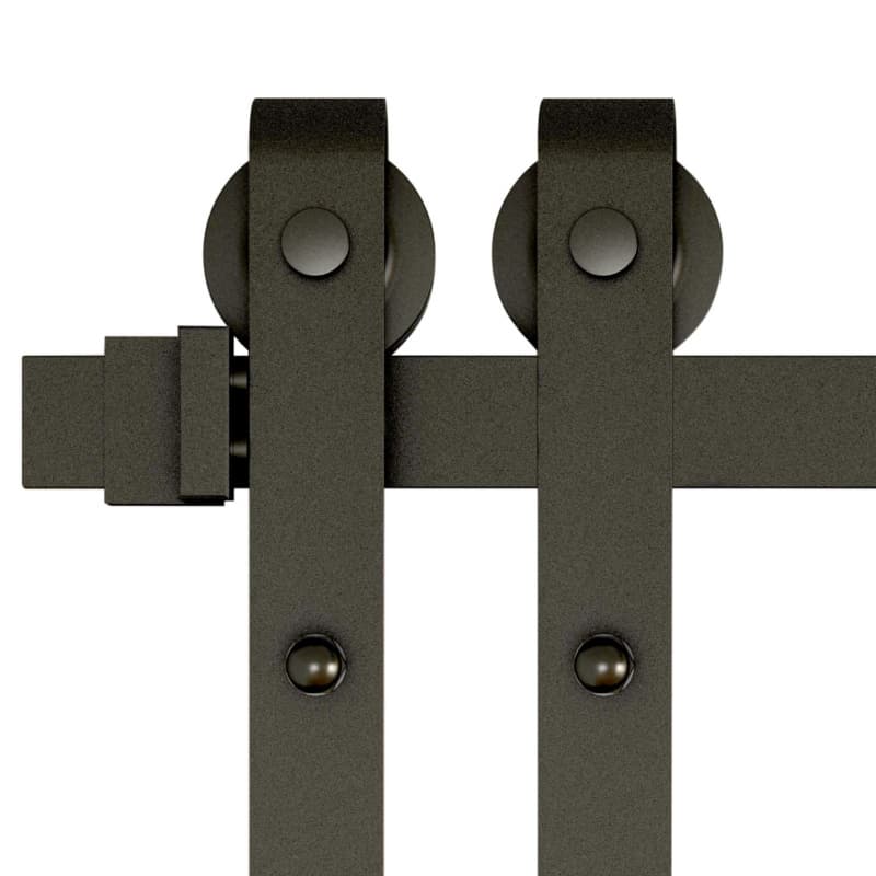 72" Face Mount Barn Door Hardware Kit, Matte Black Finish