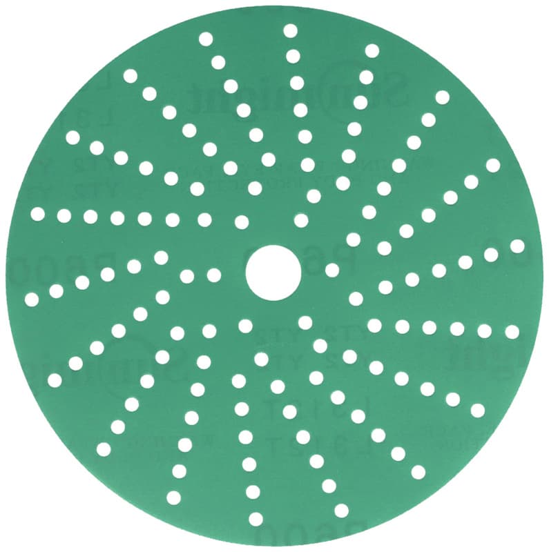 6" Emerald Hook & Loop 150 Grit L47409 Multi Holes Sanding Disc, Aluminum Oxide on Film