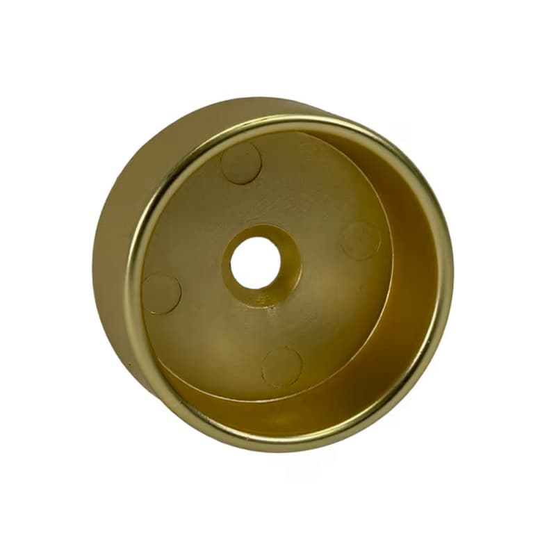 1-5/16" Diameter Closed Flange for Round Closet Rods, Pin Mount, Dull Brass Finish