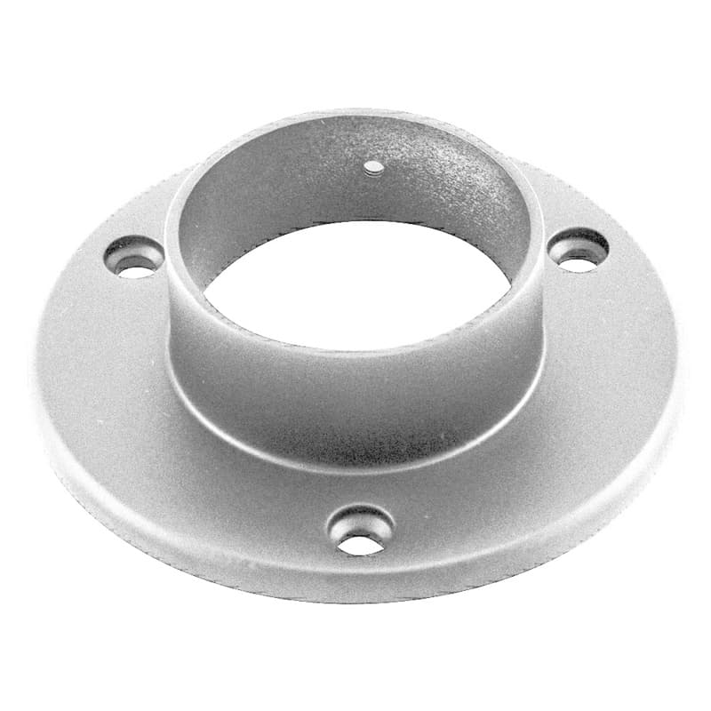 1-5/16" Diameter Closed Flange for Round Closet Rods, Dull Chrome Finish