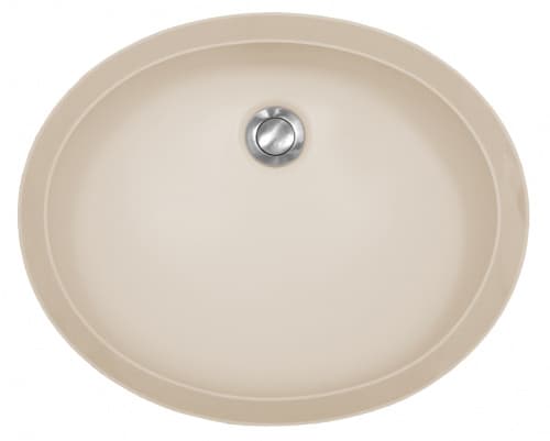 A-306 Acrylic Undermount Single Bowl Vanity Sink, 19" x 15" x 6", Bisque