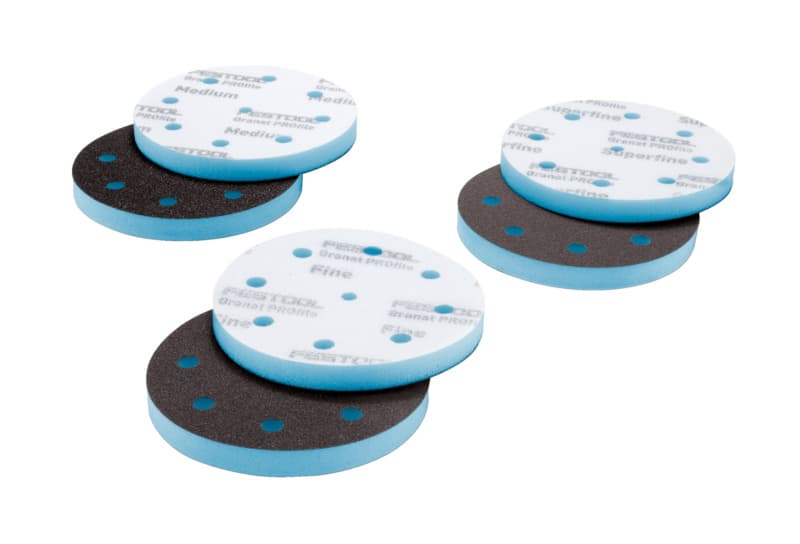 Festool 5" Aluminum Oxide Granat PROfile Foam Sanding Discs Starter Set