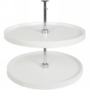 32" Full-Circle 2 Tray Lazy Susan, White