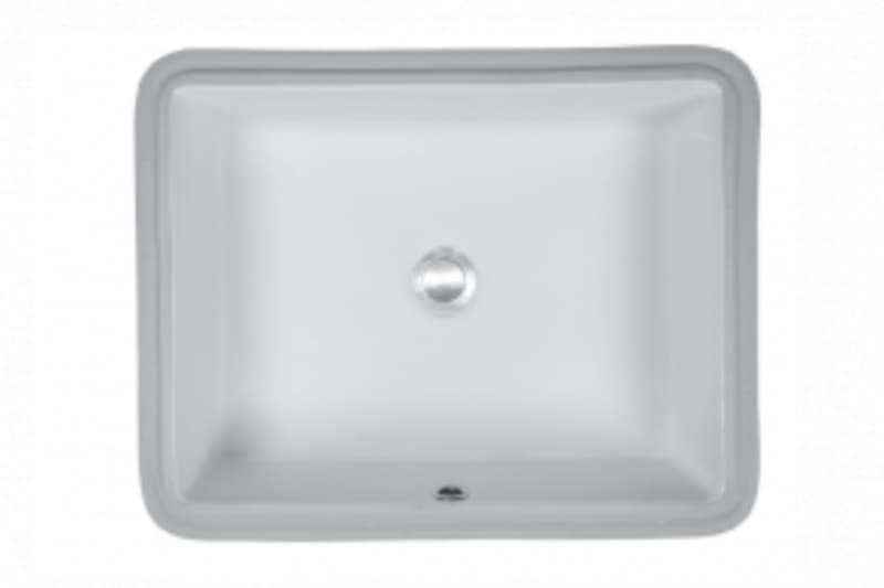 Vitreous China Undermount Single Bowl Vanity Sink, 19-1/2" x 15-1/2" x 4-1/2", Black