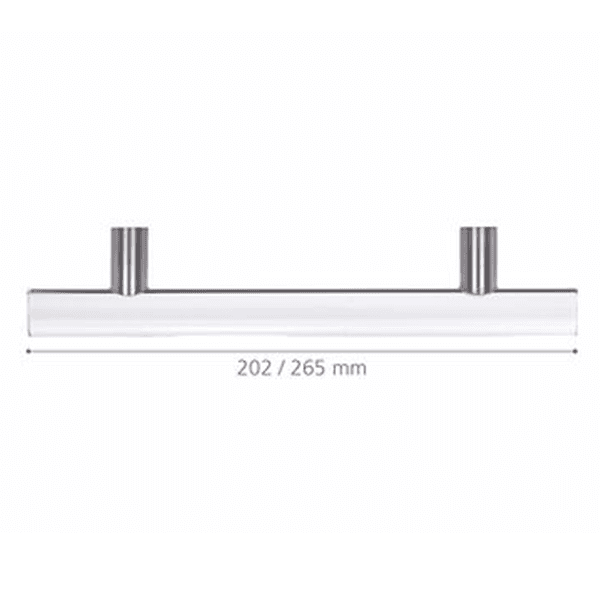 7-1/2" 44537 Series Cabinet Handle Pull, Brushed Stainless Steel/Clear Alt 1 - Image
