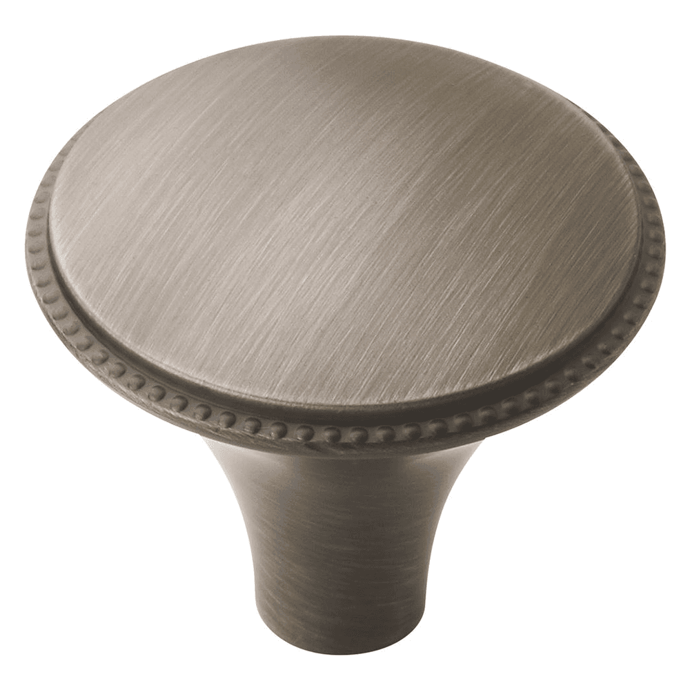 Satin Nickel Finish Round Knob for Cabinet, Dresser or Drawer - 1-1/4" Atherly Knob by Amerock