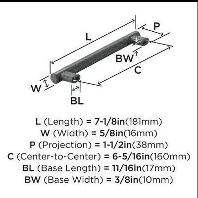 6-5/16" Bronx Cabinet Pull, Gun Metal Alt 5 - Image