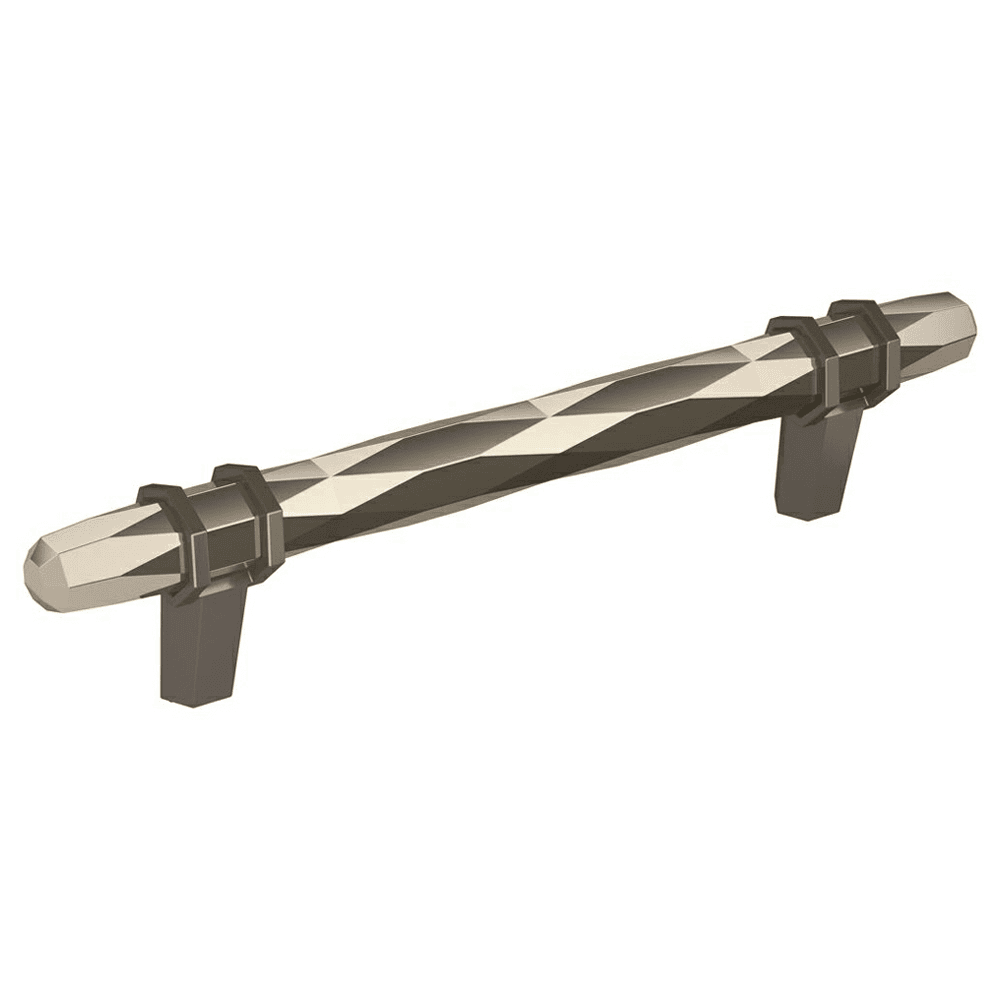 128mm Center-to-Center Pull in Black Chrome/Satin Nickel Finish