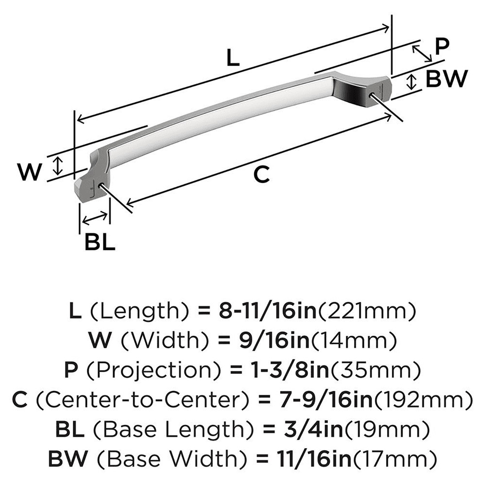 192mm Bellamy Cabinet Pull, Golden Champagne Alt 1 - Image