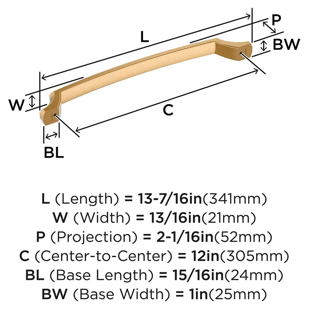 305mm Bellamy Appliance Pull, Champagne Bronze Alt 1 - Image