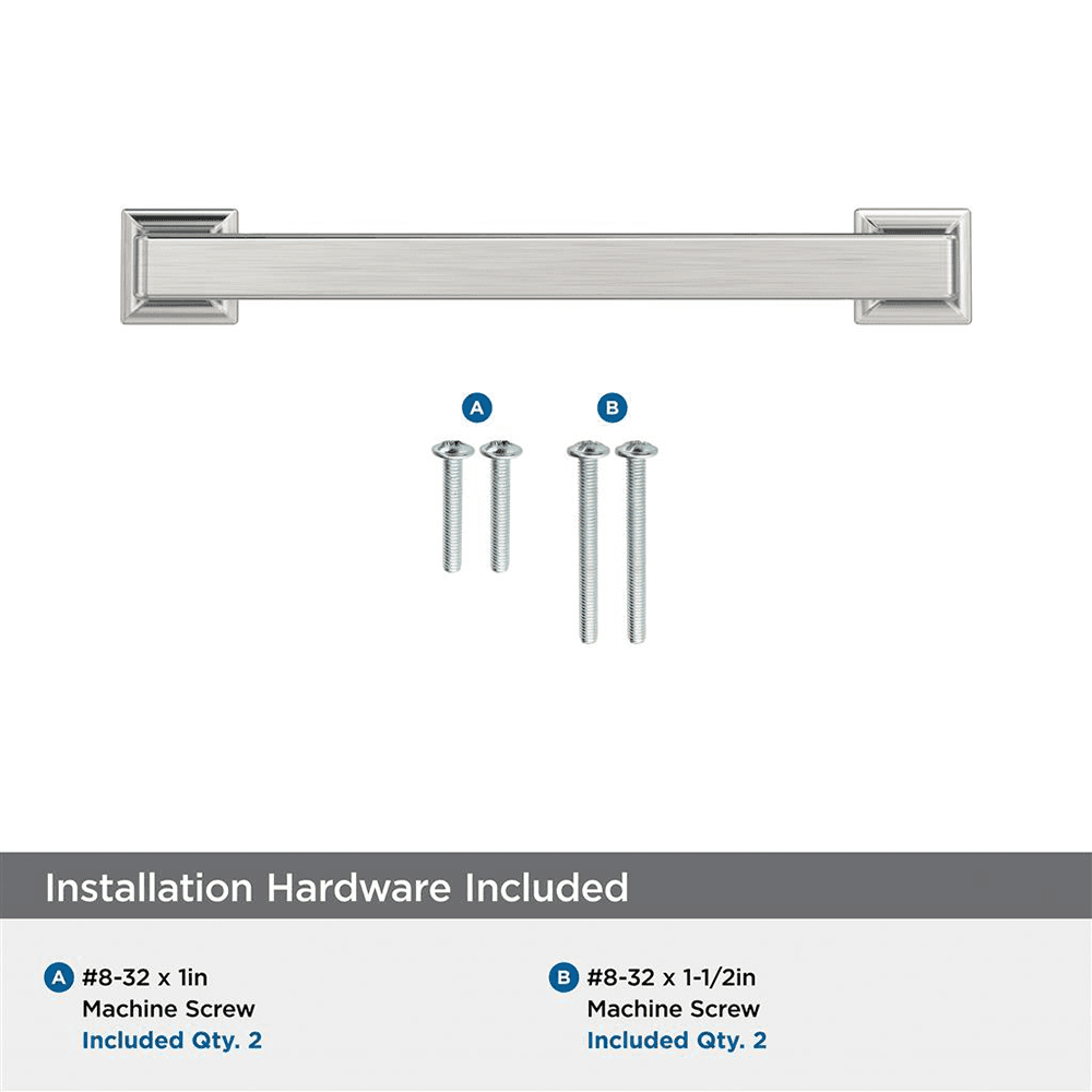 128mm Lintel Cabinet Pull, Satin Nickel Alt 2 - Image