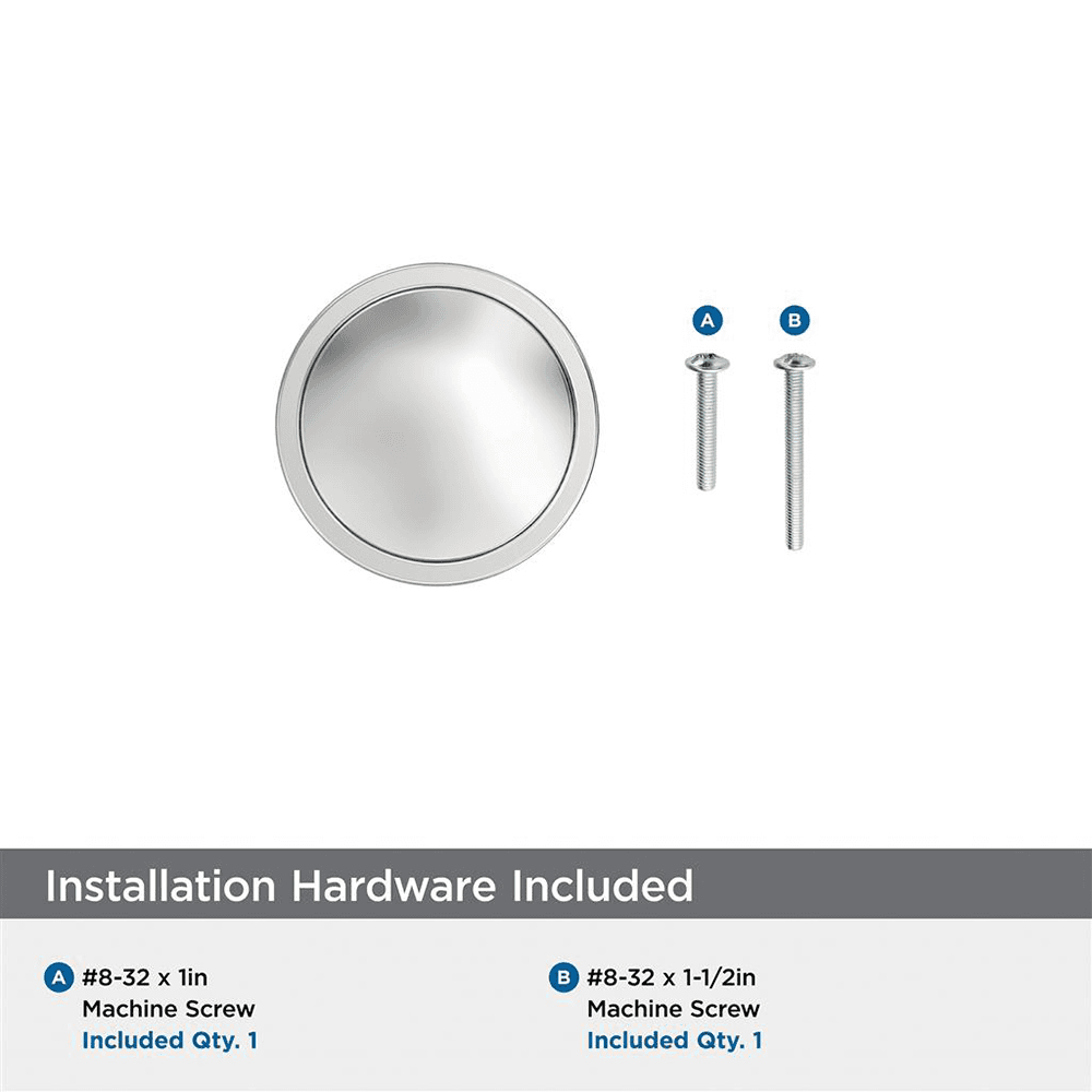 1-1/4" Faircrest Cabinet Knob, Polished Chrome Alt 2 - Image