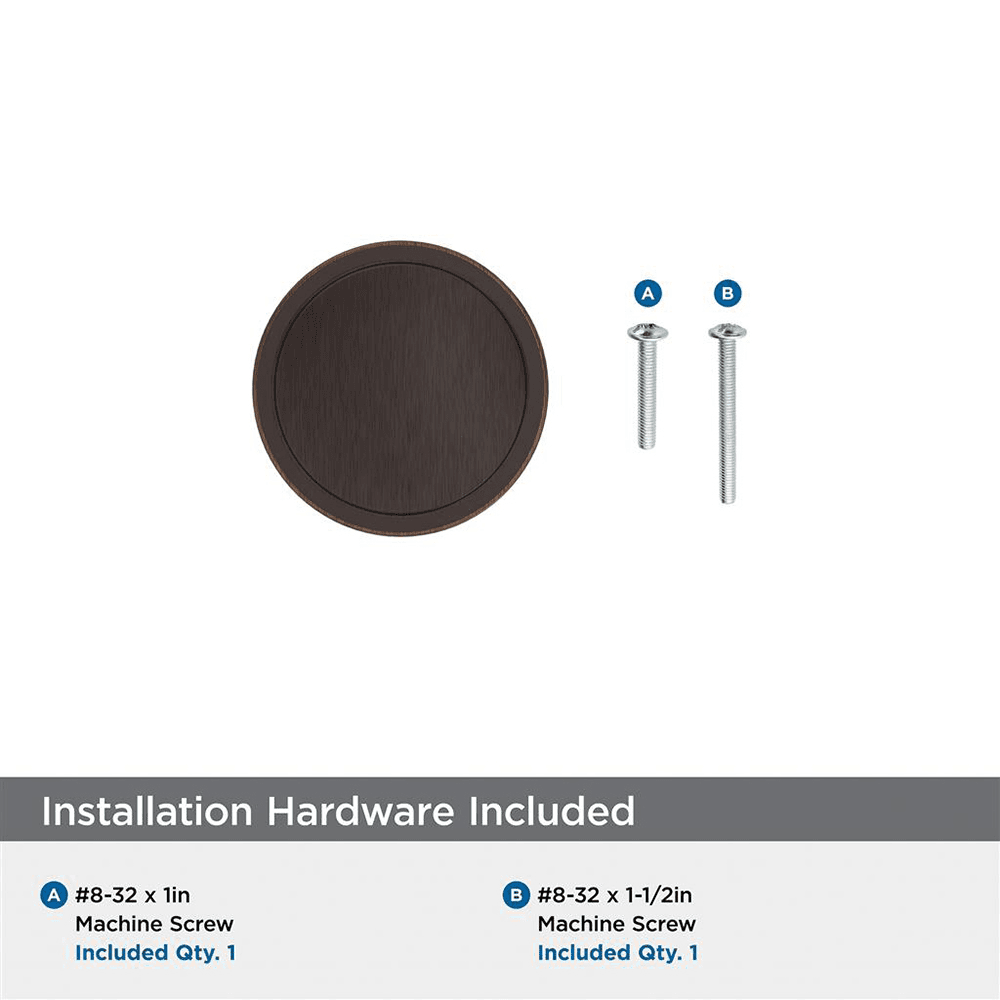 1-1/4" Faircrest Cabinet Knob, Oil-Rubbed Bronze Alt 2 - Image