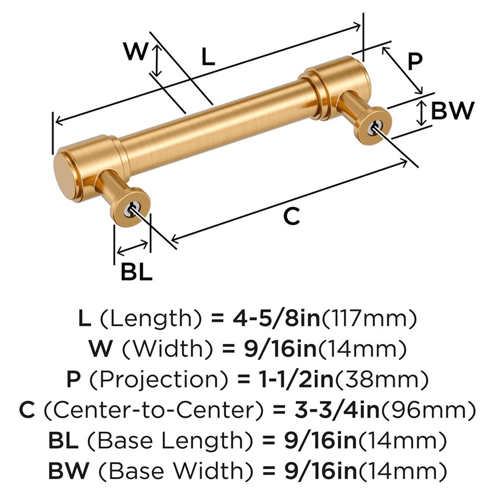 96mm Faircrest Cabinet Pull, Champagne Bronze Alt 1 - Image