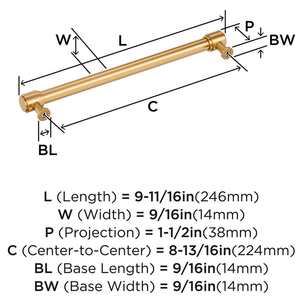 224mm Faircrest Cabinet Pull, Champagne Bronze Alt 1 - Image