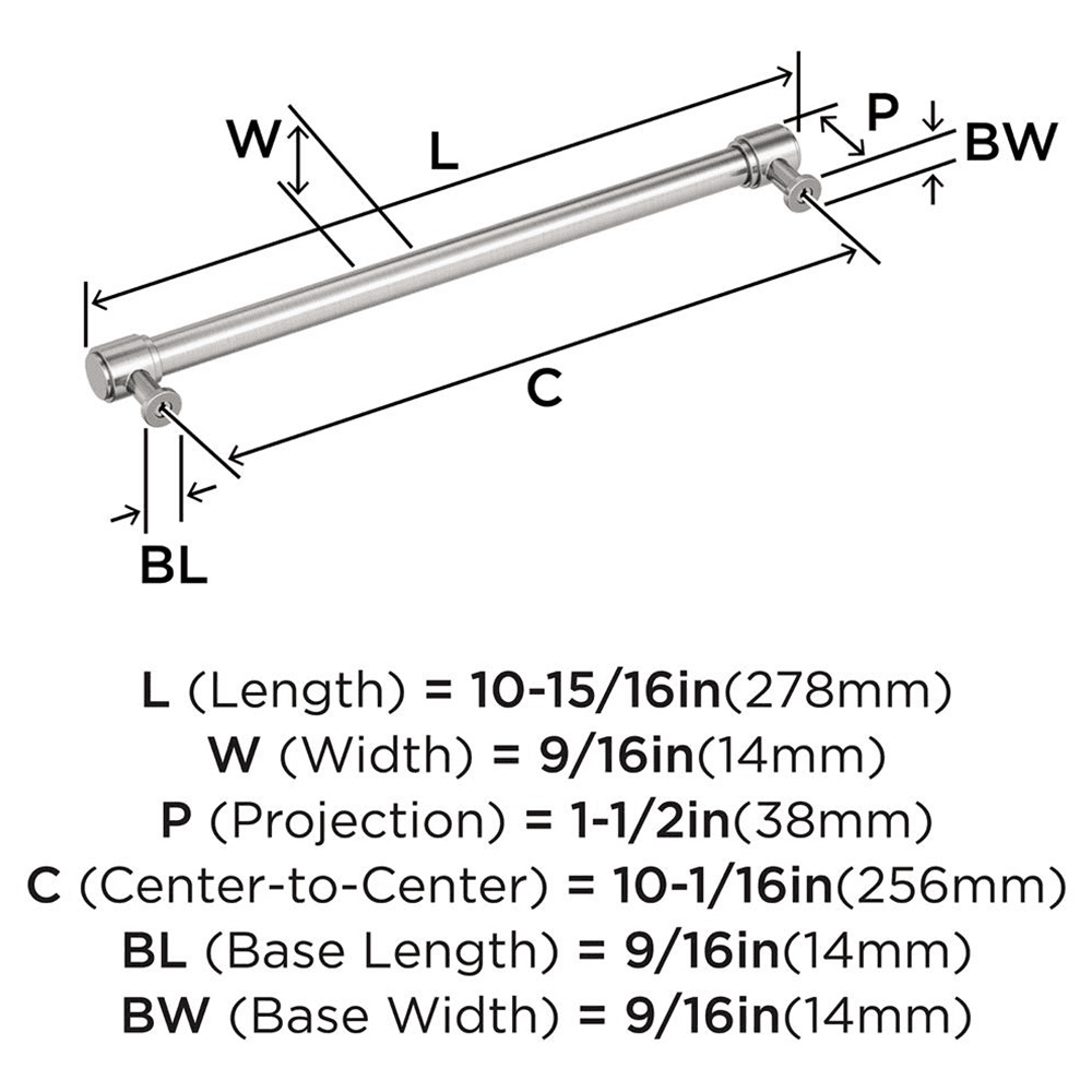 256mm Faircrest Cabinet Pull, Satin Nickel Alt 1 - Image