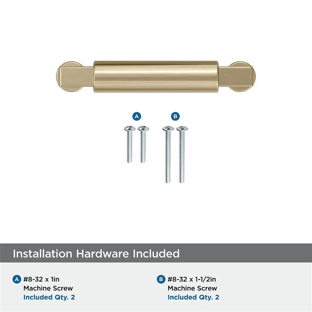 76mm Balon Cabinet Pull, Golden Champagne Alt 2 - Image