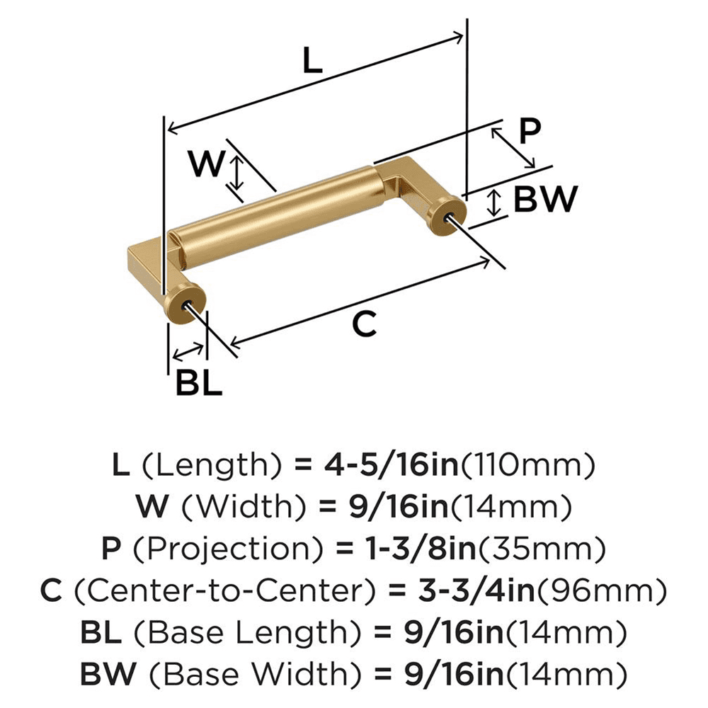 96mm Balon Cabinet Pull, Champagne Bronze Alt 1 - Image