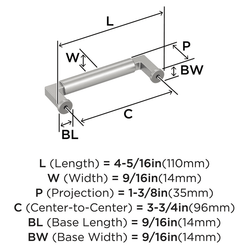 96mm Balon Cabinet Pull, Satin Nickel Alt 1 - Image