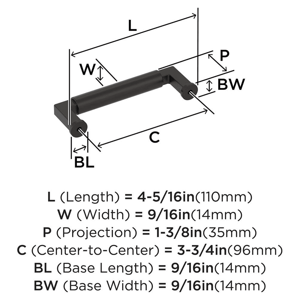 96mm Balon Cabinet Pull, Oil-Rubbed Bronze Alt 1 - Image
