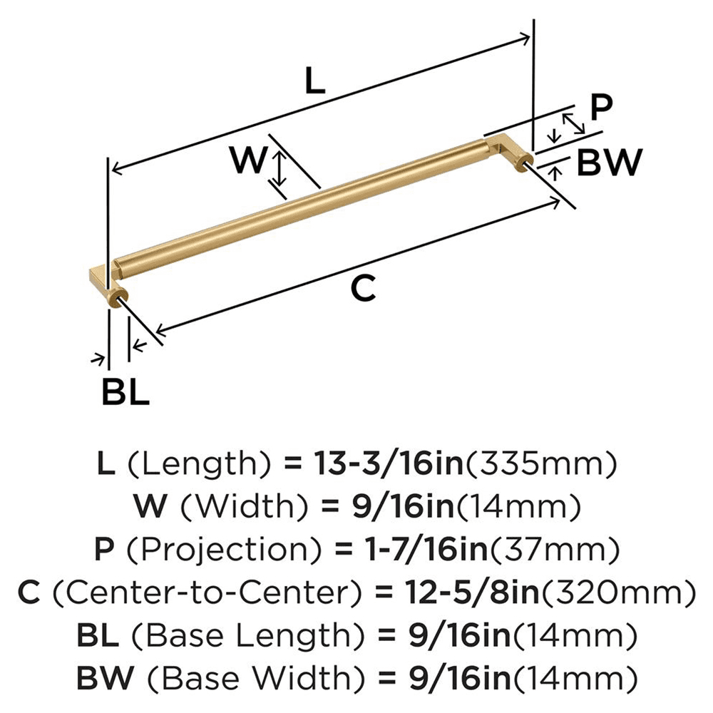 320mm Balon Cabinet Pull, Champagne Bronze Alt 1 - Image