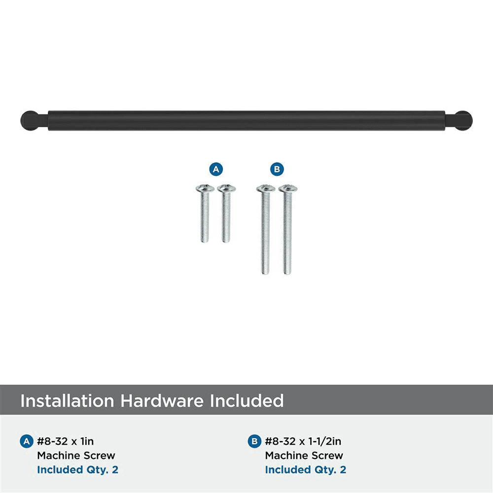 320mm Balon Cabinet Pull, Matte Black Alt 2 - Image