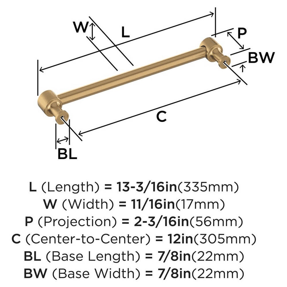 305mm Dupont Circle Appliance Pull, Champagne Bronze Alt 1 - Image