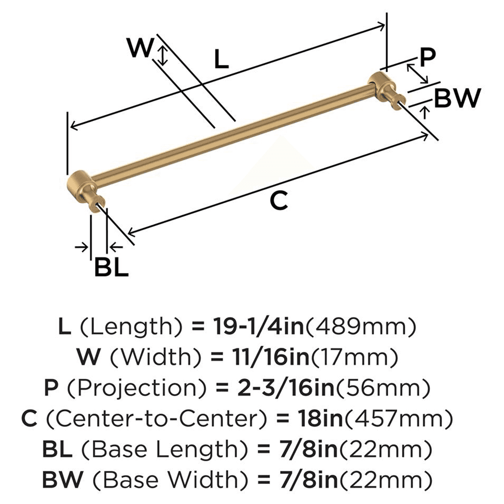 457mm Dupont Circle Appliance Pull, Champagne Bronze Alt 1 - Image