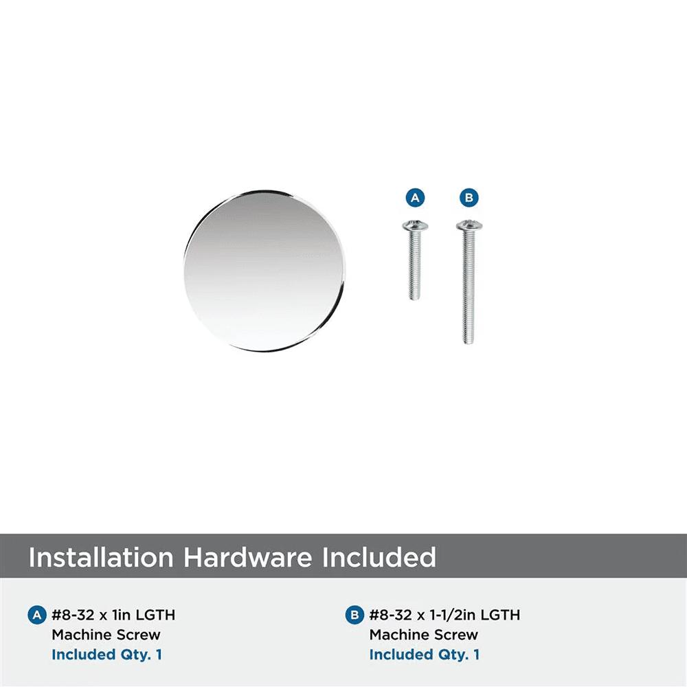 32mm Fairlane Cabinet Knob, Black Leather/Polished Nickel Alt 2 - Image