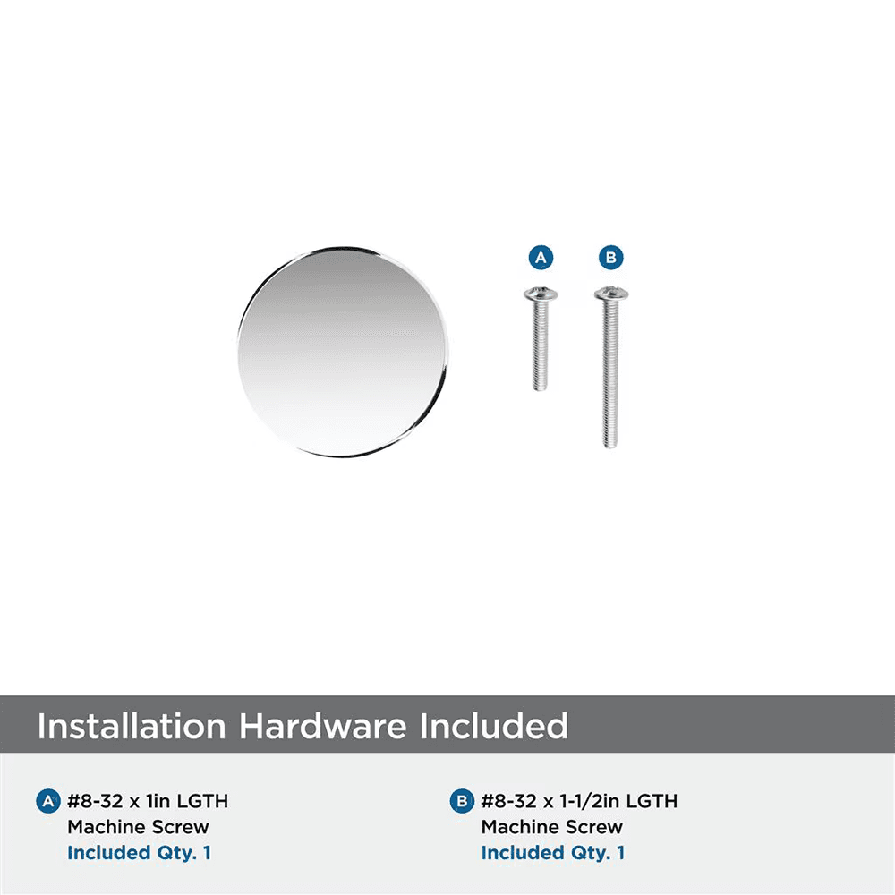 32mm Fairlane Cabinet Knob, Cognac Leather/Polished Nickel Alt 2 - Image